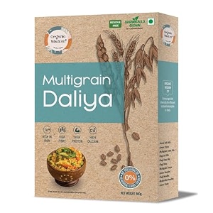 organic wisdom-back to roots multigrain daliya  natural farming  rich in protein amp dietary fiber  has goodness of millets  easy to make  good for weight loss  porridge  400gms