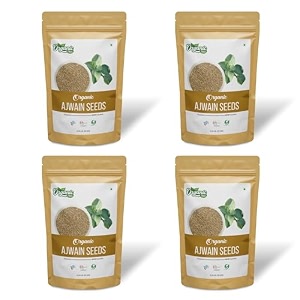 organic zing organic ajwain seeds  100 adulterant free and without preservatives  natural and chemical free ajwain seeds  organically grown  product of india - 115 gpack of 4