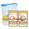 Organic Zing Brown rice &amp; White rice combo | High in Fiber | Product of India - 454 gm each