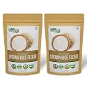 Organic Zing Organic Brown Rice Flour | Rice Flour for Baking | High in Protein | Rice Flour Tortillas - Vegan | Preservative Free | Resealable Pack - 680g (Pack of 2)