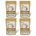 Organic Zing Organic Brown Rice Flour | Rice Flour for Baking | High in Protein | Rice Flour Tortillas - Vegan | Preservative Free | Resealable Pack - 680g (Pack of 4)