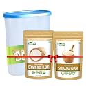 Organic Zing Semolina flour &amp; Brown rice combo | High in Fiber | Product of India - 454 gm each