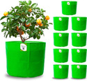 ORGANICBAZAR 18x18 Big Size Grow Bags for Fruit Tree, Premium HDPE 260 GSM, Pack of 10, Green Grow Bag