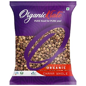 organickrate organic unpolished brown chanakala chanabengal gram chemical free pesticides free ideal for sprouting vegan protien - 400 grams