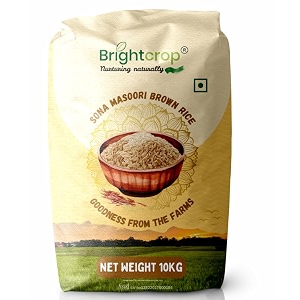 organics food market unpolished brown rice 10kg pack