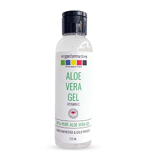 organix mantra aloe vera gel with vitamin e - nourishing hydrating amp soothing for skin  deep moisturization  improve scalp amp hair vitality - 120ml