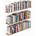 OrganizeMee Wooden Decorative Corner Shelves for Living Room,Floating Shelf for Wall,with Metal Brackets Suitable for Kitchen, Living Room, Bedroom Wall d�cor (46 Inch White Bracket)