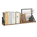 OrganizeMee Wooden Decorative Corner Shelves for Living Room,Best Floating Shelf for wall, with Metal Brackets Suitable for Kitchen, Living Room, Bedroom wall Decor (24" x 4.5" Walnut Brown Set of 1)