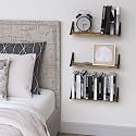 Organizemee Wooden Decorative Corner Shelves For Living Room,Best Floating Shelf For Wall,With Metal Brackets Suitable For Kitchen,Living Room,Bedroom Wall Decor(Length 16"X Width 5") (Walnut)(1 Nos)