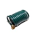 Orgrimmar 20FT Green EVA Coil Garden Hose with Metal Fittings