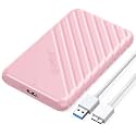 ORICO 2.5 inch External Hard Drive Enclosure USB 3.0 to SATA III for 7mm and 9.5mm SATA HDD SSD Tool Free [UASP Supported] Pink (25PW1-U3)