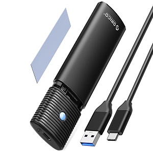 orico aluminum m2 sata ssd enclosure tool-free 5gbps usb c adapter usb 32 m2 sata reader external ssd case for 4tb 22302242 22602280 sata-based b-keybm-key ssdsnot for nvme-pwm2-bk