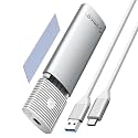 ORICO Aluminum M.2 SATA SSD Enclosure, Tool-Free 5Gbps USB C Adapter, USB 3.2 M.2 SATA Reader, External SSD Case for 4TB 2230/2242 /2260/2280 SATA-Based B-Key/B+M-Key SSDs(Not for NVMe)-PWM2-WH