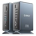 ORICO USB C Triple Display Docking Station for MacBook Pro M1, Mac, Window with Dual 4K HDMI, 8 USB Ports, Display Port, 100W PD, RJ45, 3.5mm Audio, TF/SD Extended Display for macOS