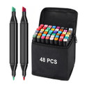 ORIDOR Dual Tip Art Markers 48 PCS Bullet and Calligraphy Alcohol Ink Marker Nib Sketch Pens