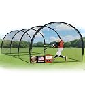 ORIENGEAR Baseball Batting Cage for Backyard, Fully Enclosed Hitting Cage, Baseball and Softball Training Cages, Backyard Hitting and Pitching Practice Net with Frame, 1.25" Mesh