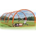 ORIENGEAR Baseball Batting Cage for Backyard, Fully Enclosed Hitting Cage, Baseball and Softball Training Cages, Backyard Hitting and Pitching Practice Net with Frame, 1.25" Mesh