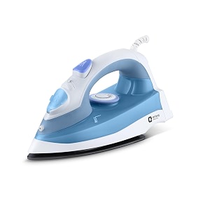 orient electric 1300 w steam iron  non-stick weilburger double coating powerful 15 gmmin steam output  continuous steaming  isi certified  2-year warranty by orient