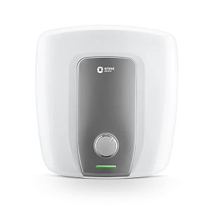 orient electric aquator neo 10l 5 star storage water heater white vertical 2000w  duron heating element  glassline tank  whirlflow technology  7 years tank warranty white 10 liter