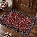 Oriental Red 2x3 Washable Rugs for Entryway
