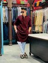 ORIFAB Men Embroidered Straight Kurta