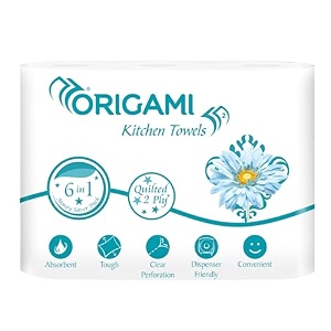 origami online only kitchen tissues  2 ply  pack of 6x2  60 pulls each