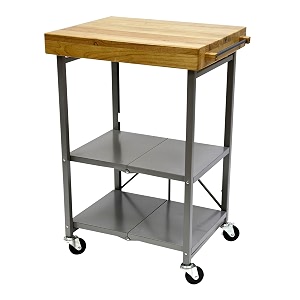 Origami Foldable Kitchen Island Cart Rolling Storage