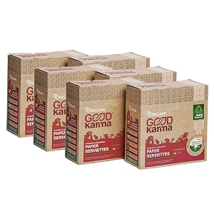origami good karma plain napkins  2 ply  pack of 6  50 pulls each