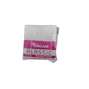 origami plain paper napkins klassic range 100 pulls 1 ply pack of 1