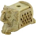 Origin Crafts Stone Candle Holder - 9 cm x 5 cm x 6 cm, Natural Stone