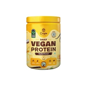 origin plant protein  creamy vanilla  smooth creamy not chalky  25g pea amp pumpkin seed blend  all 9 essential amino acids  gut-friendly no bloat  vegan lab-tested  7 servings 278g jar