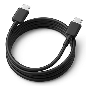 original 25 watt fast charging cable compatible with samsung galaxy z fold4 z flip4  a23 5g  xcover6 pro type c to c cable  black