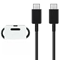 Original 25 Watt Fast Speed C to C Charging Cable Compatible With Samsung Galaxy S21|S21+|S21 Ultra|S20|S20+|S20 Ultra|Note 20|Note 20 Ultra|Note 10|Note10+ (Only Cable - Black)