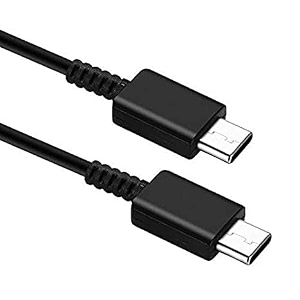 original 25 watt type c to type c cable compatible with samsung galaxy s21s21s21 ultras20s20s20 ultra m51m42f23 5gm53 5gm52 5gm33 only cable black