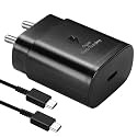 Etguuds Charger Compatible with 25W Samsung Type C Super Fast Charging Adapter with Cable for Samsung F15 5G, F34 5G, F54 5G, F14, F04, F13, F23, F42, F12, F22 Black.