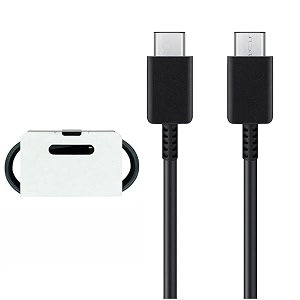 original 25w ultra speed type c to c cable compatible with samsung galaxy s21s21s21 ultras20s20s20 ultranote 20note 20 ultranote 10note10 only cable- black