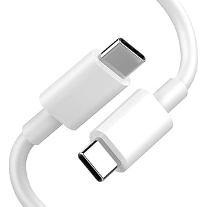 original 30w type c to c cable compatible with google pixel 7 pro 5g  pixel 7 pixel 7a pixel 6 propixel 6  pixel 6a pixel 5pixel 4 chromebook 30 watt support - white