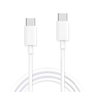 original 30w usb type c to c phone charging cable compatible with google pixel phones only cable- white