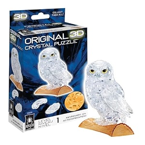 original 3d crystal puzzle - white owl