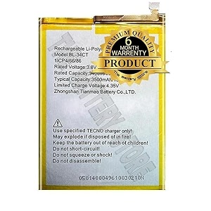 Original BL-34CT Battery for Tecno Camon i4