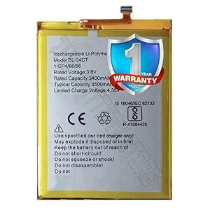 original bl-34ct battery for tecno camon i4  camon -isky3  kb3  cb7  cb7j  kb7  kb7j  battery with 1 year warrantys35