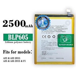 original blp605 battery for oppo a33-2015 f1 f1f f1w f1fw 2500mah battery with 1 year warranty dig144