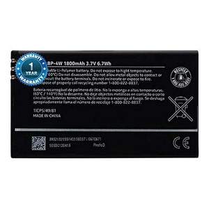 original bp-4w battery for 810 822 845 rm-878 1800mah battery with 1 year warrantyc69