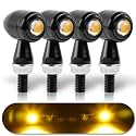 Original Bullet Shape Turn Signal Lights Indicator Universal for All Bikes Models Turn Signal Lights Motorcycle (2), LED
