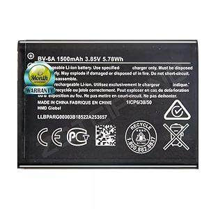 original bv-6a battery for nokia 8110 4g  banana 2060 3606 5250 c5-03 1500mah battery with 6 month warranty aa132