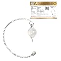 Certified Clear Quartz Ball Pendulum | Natural Crystal Dowsing Pendulum for Reiki, Meditation, Chakra Balancing &amp; Energy Healing - Includes Authenticity Certificate