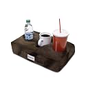 The Original Cup Cozy Pillow Gray-As Seen on TV-The World's Best Couch/Bed/Car Cup Holder for Drinks/Snacks/Remotes! (Brown)