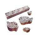 Original Designs Fish and Border Wood Print Stamps (Set of 5)