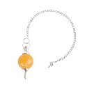 Golden Quartz Ball Pendulum | Natural Crystal Stone Dowsing Pendulum | Healing Crystal Stones for Reiki Meditation, Feng Shui &amp; Chakra Energy | Spiritual Vastu Decorative Items