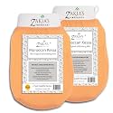 Original Kessa Exfoliating Glove -Value Pack (2pcs) -Beige - Microdermabrasion At Home Exfoliating Mitts, Removes unwanted dead skin, dirt and grime and Keratosis Pilaris. Great for spray tan removal